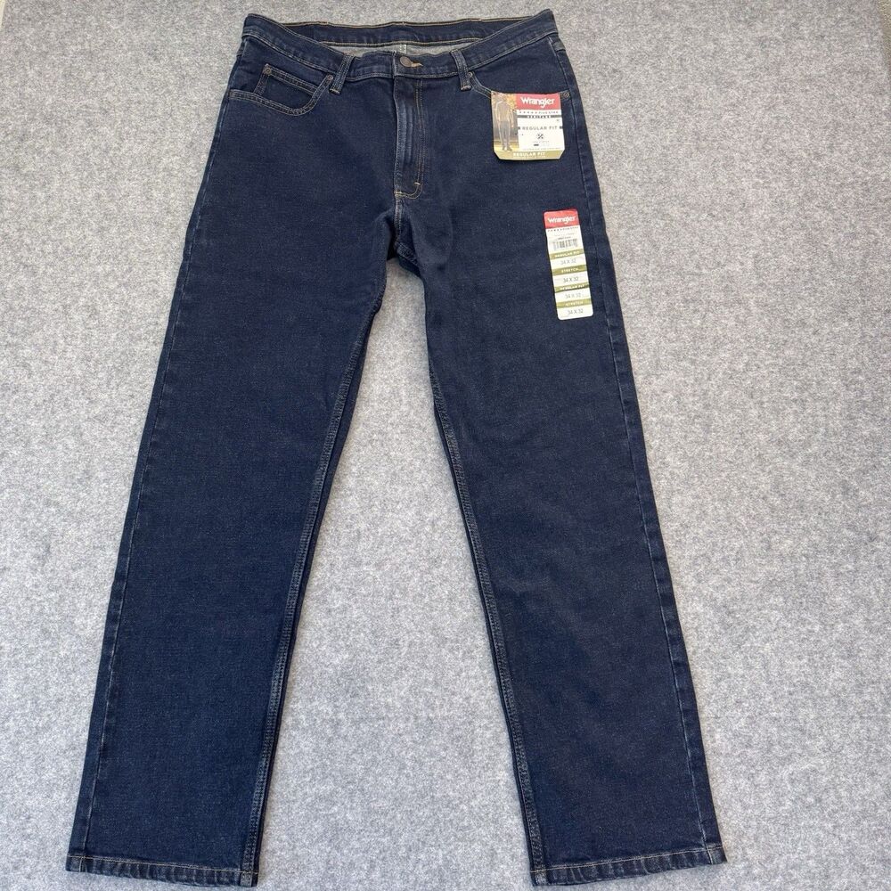 Mens Wrangler Jeans size 34x32 Blue Denim Cowboy Western Wear